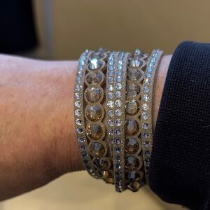 Swarovski Tan and Crystals Bracelet
